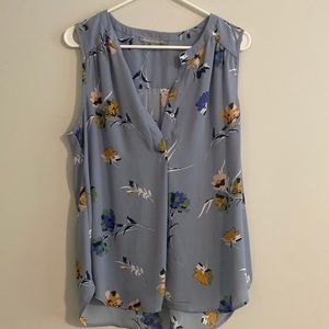 Blue sleeveless shirt